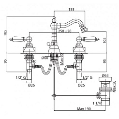 Cezares Смеситель FIRST-BBS2-03/24-Bi для биде – фотография-2